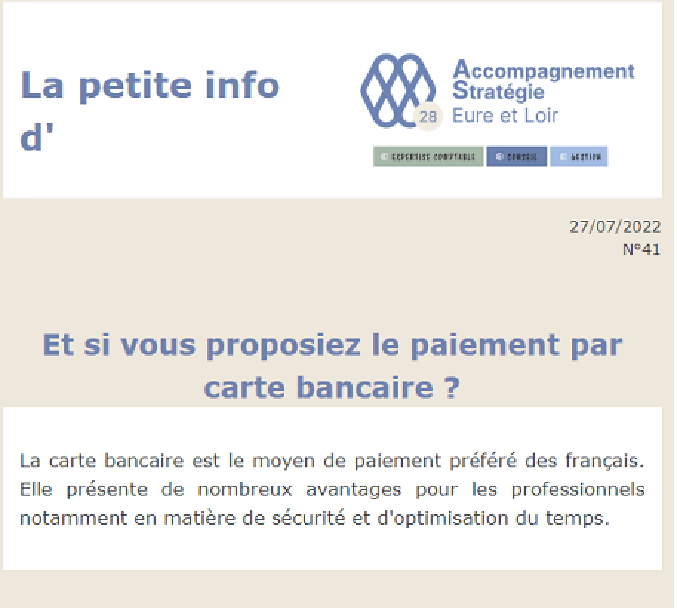 La petite info N°41 du 27/07/2022 : Et si vous proposiez le paiement par car