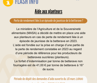 Flash Info aide aux planteurs